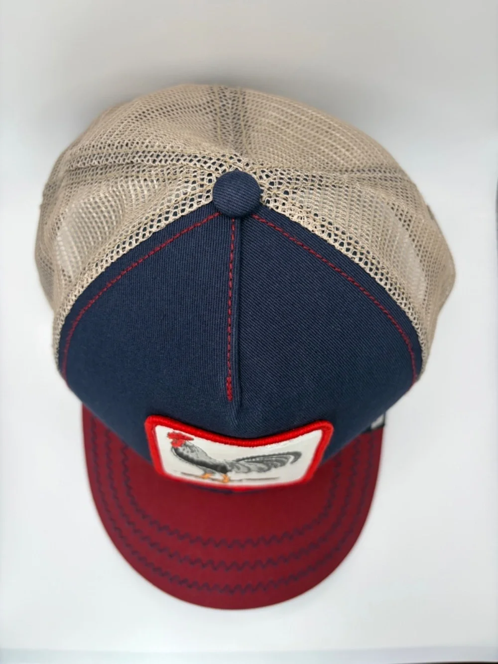 Goorin Bros The Farm The C**k Black Trucker Hat Navy All American Rooster Cap